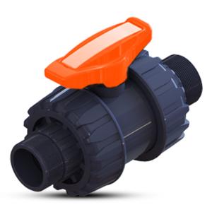 U-PVC Two Side male Threaded True Union Ball Valve