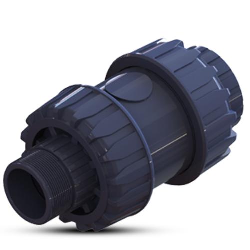 U-PVC One Side Male Threaded Spring Checkvalve